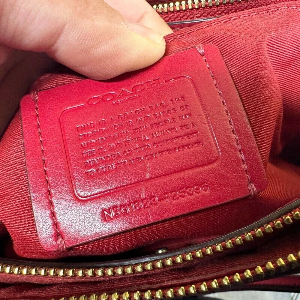 COACH BROOKE‎ CARRYALL IN SIGNATURE CANVAS (F26139) Brown True Red